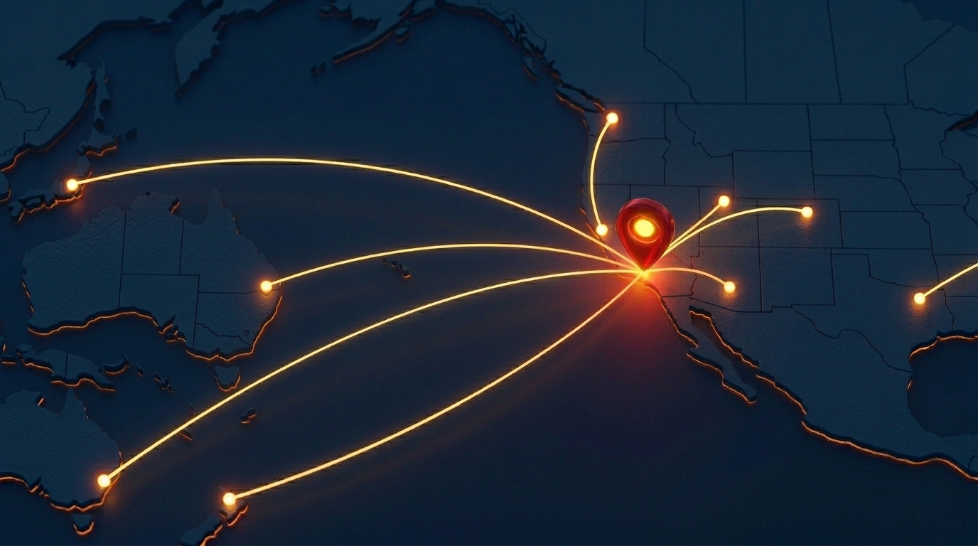 US West and Oceania server network